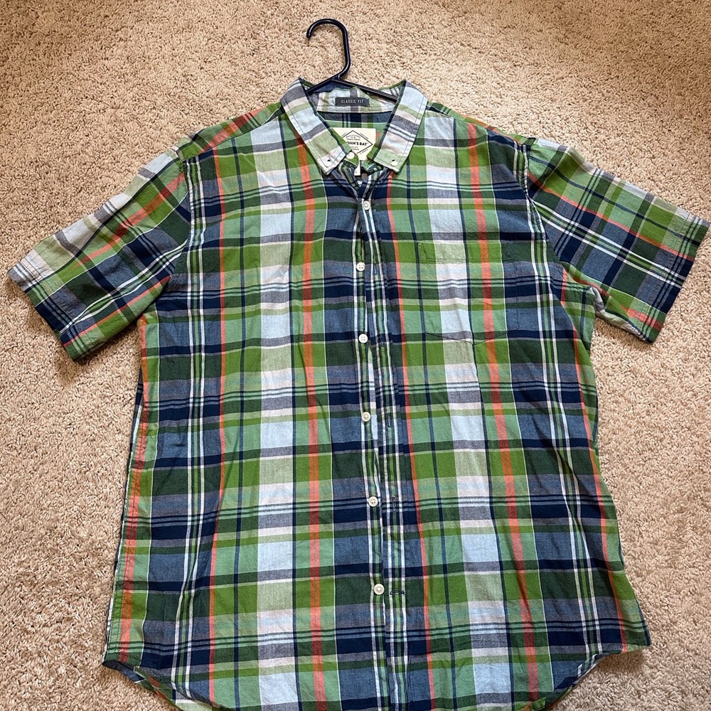 Green Plaid Men's Shirt